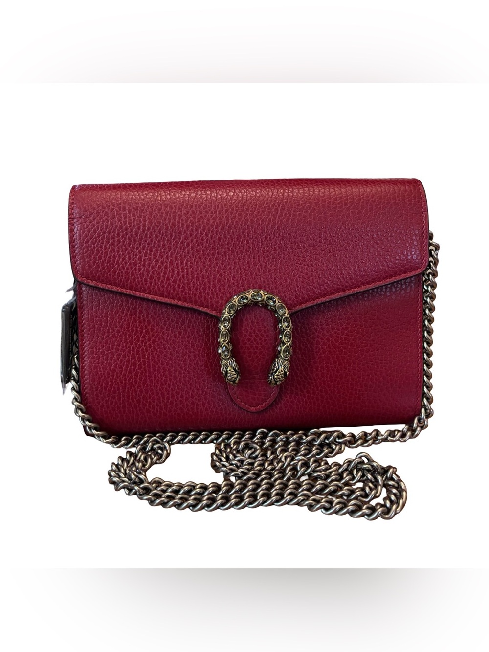 Gucci Dionysus Mini Chain Wallet in Red w/COA-Excellent Condition